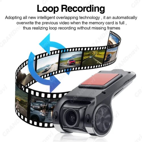 high definition car dash cam with night vision adas and 32g sd card auto recorder - Image 6
