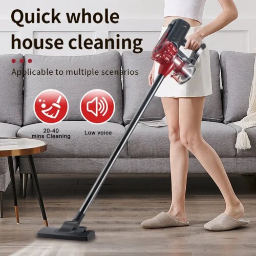 ultra-light corded vacuum cleaner for carpets and hard floors swivel steering design 2000w power - Image 3