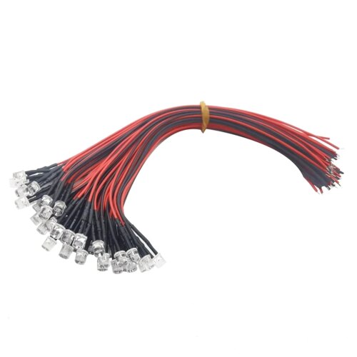 20 50 100pcs 20cm pre wired 3mm 5mm led bulb lights for diy home decoration - Image 3