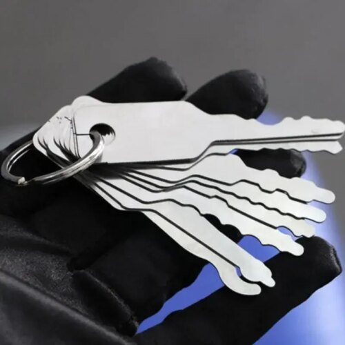 10 piece stainless steel car unlock jiggler key set versatile tools for easy door access - Image 6