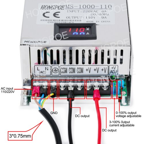 adjustable digital display power supply 500W to 1500W high voltage output industrial smps - Image 4