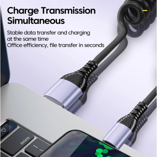 3 in 1 66W fast charging 90 degree usb type c cable for iphone and gaming devices - Image 6