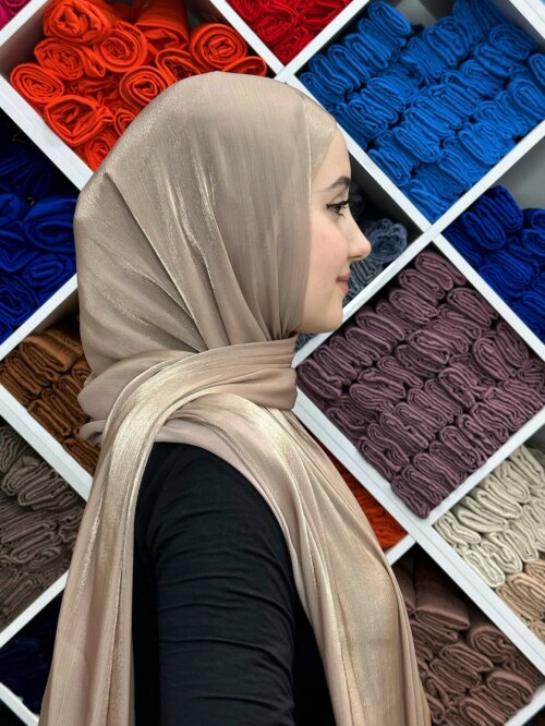 luxurious breathable silk hijab scarf for all seasons elegant shiny shawl for women - Image 5