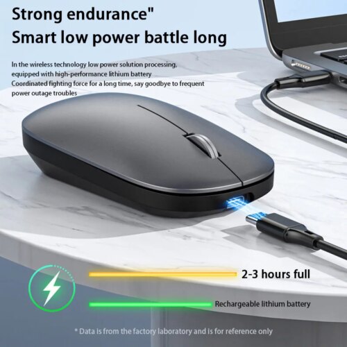 ergonomic bluetooth wireless mouse dual mode dpi adjustable rechargeable portable silent office accessory - Image 3