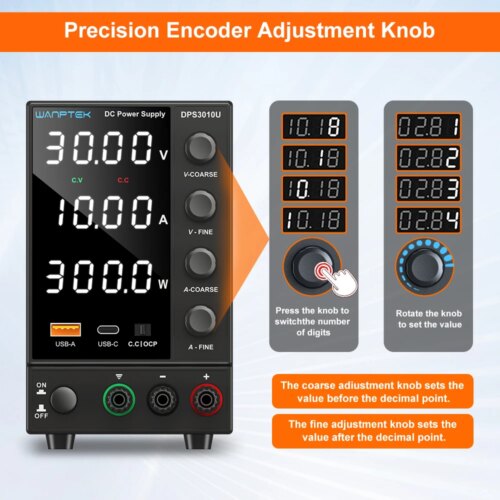 adjustable dc power supply 30v 5a voltage regulator with digital display for laboratory use - Image 3