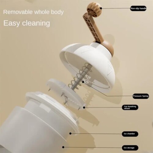 manual ice crusher machine for smoothies and snow cones portable home ice breaker kitchen tool - Image 6