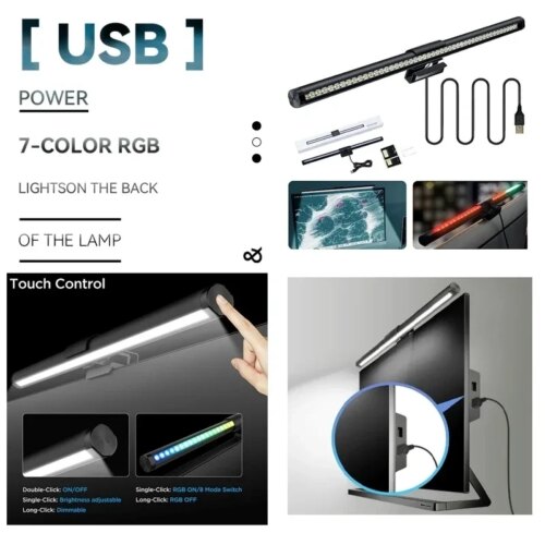 dimmable rgb led desk lamp for eye care study reading and ambient lighting solutions - Image 6