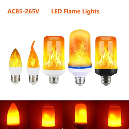 creative led flame lamp with flickering effect for home decor ideal for living room ambiance