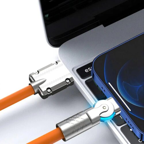 ultra fast 120w silicone usb c charger cable 6a for iphone 11 12 13 14 mini pro max - Image 6