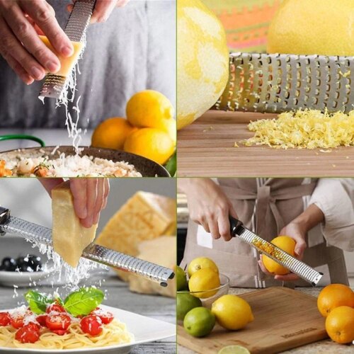 durable stainless steel cheese grater versatile kitchen gadget for slicing zesting and chopping fruits and veggies - Image 5