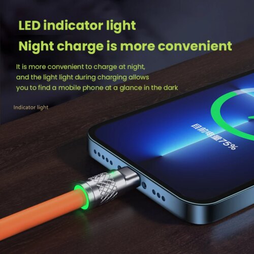 3 in 1 fast charging cable 120W with type c micro usb and lightning connectors for all smartphones - Image 6