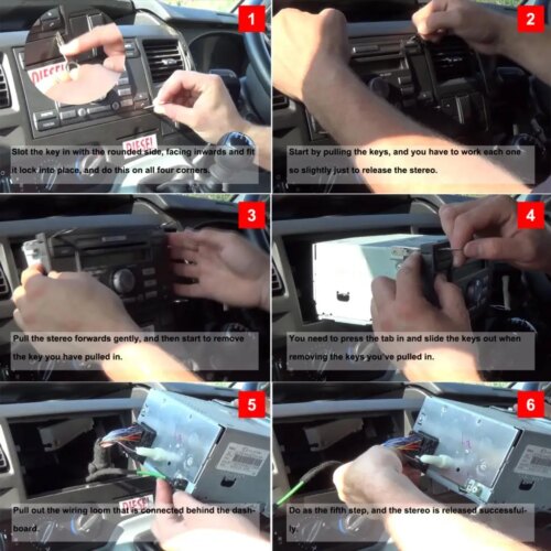 metal radio cd stereo removal key extractor tools for ford vehicles fiesta focus transit mondeo c-max - Image 7