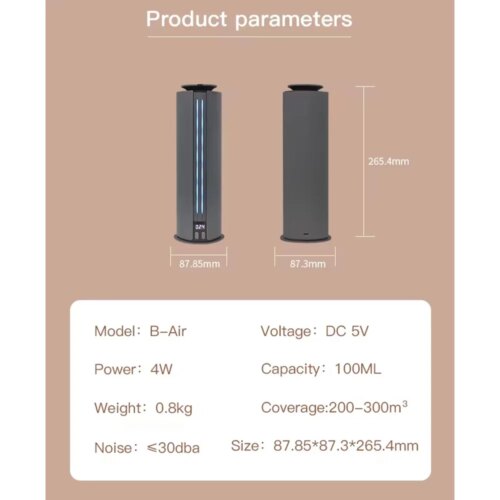 elegant countertop aroma diffuser with usb charging and led light for soothing home ambiance - Image 7