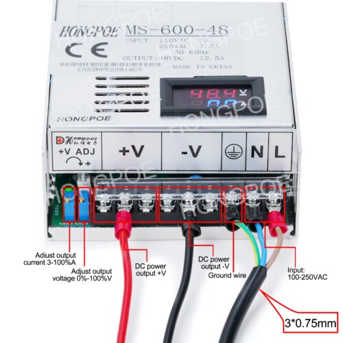 adjustable digital display power supply 500W to 1500W high voltage output industrial smps - Image 5