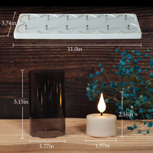 rechargeable led candle light set with timer and remote for stylish home decoration 6 or 12 pcs - Image 6