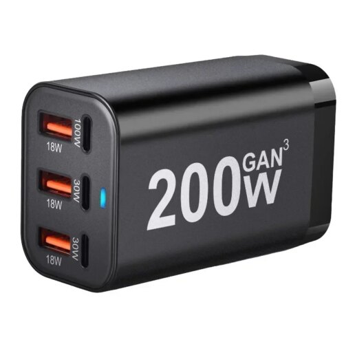 high-speed 200w 6-port usb c power adapter for samsung galaxy s23 s22 s21 charging - Image 6