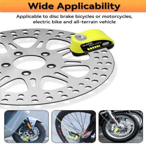 waterproof motorcycle alarm disc brake lock with 110db anti theft protection for scooters and bikes - Image 5