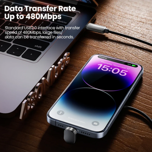 180 degree elbow type c fast charging cable for mobile gaming iphone and android 1.8m 1.2m - Image 5