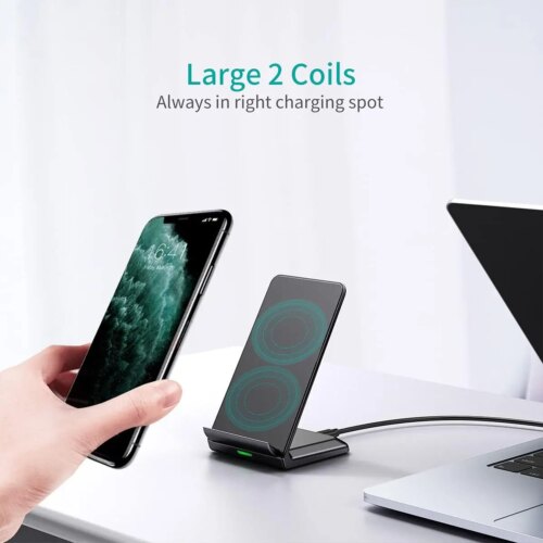 fast wireless charger stand 15w qi charging station for iphone and samsung devices - Image 7