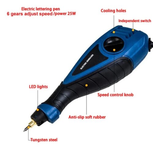 mini electric engraver for metal wood and stone DIY carving and lettering tools - Image 3