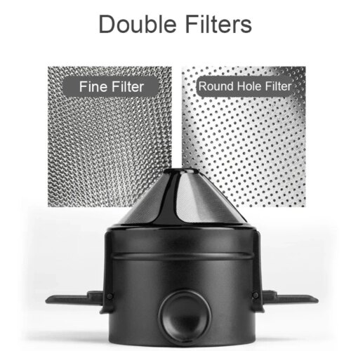 portable foldable coffee filter for home or travel stainless steel reusable drip maker under five cups - Image 5