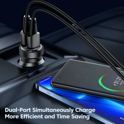 33w usb c car charger quick charge pd 30 compatible with iphone huawei samsung and xiaomi - Image 4
