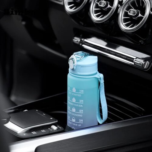 motivational sports water bottle with time scale reusable drinkware for outdoor fitness activities - Image 6