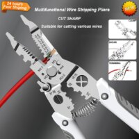 multifunctional electrician wire stripper and cable cutter ergonomic crimping pliers 7 inches long