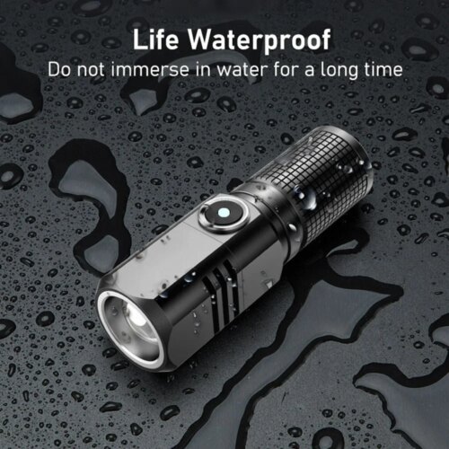 powerful 10000 lumens mini led flashlight rechargeable torch with three modes and zoom function - Image 5