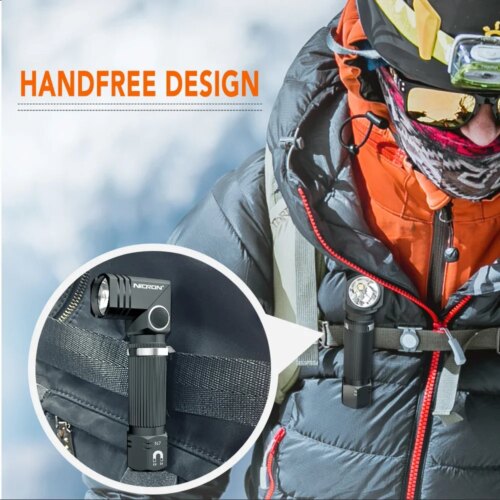 waterproof 600 lumen mini led torch with dual fuel 90 degree twist and magnetic clip - Image 4