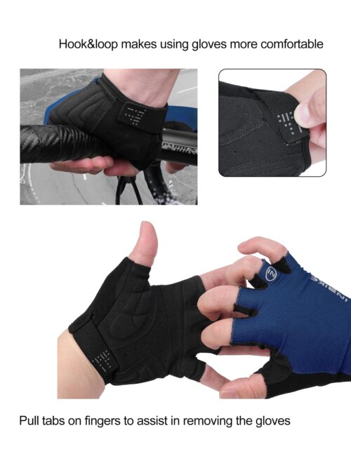 half finger bicycle gloves for men and women breathable shock-absorbing cycling accessories for summer rides - Image 5