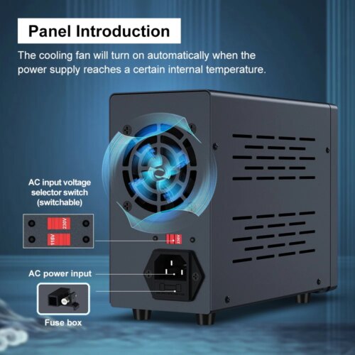 adjustable lab power supply with 30v 10a output for electronic testing and projects - Image 7