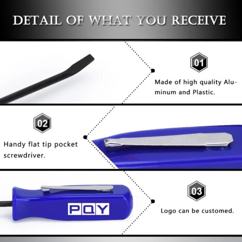 multicolor 3 pocket pry bar tool set with short angled grip for easy car assembly - Image 5