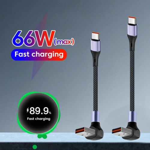 fast charging usb type c cable 15cm 30cm short elbow compatible with iphone16 xiaomi samsung and more - Image 3