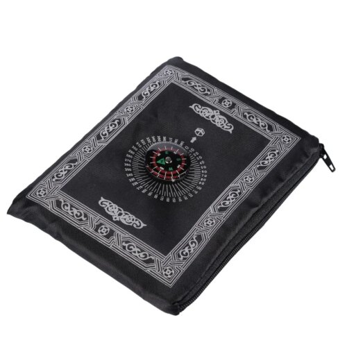 portable waterproof muslim prayer rug with compass for travel outdoor use stylish design - Image 5