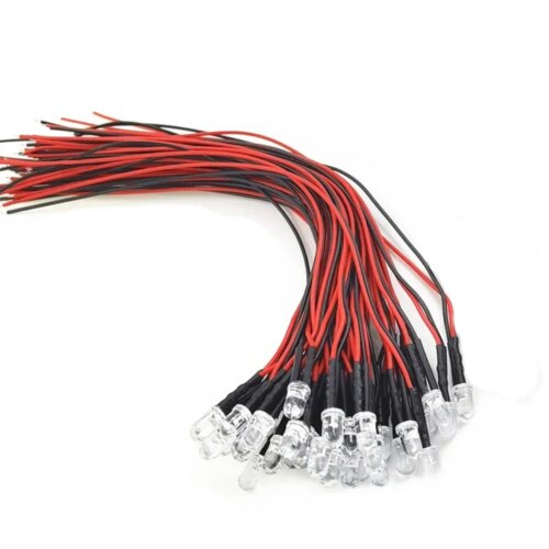 20 50 100pcs 20cm pre wired 3mm 5mm led bulb lights for diy home decoration - Image 4