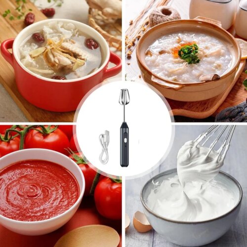 versatile cordless electric hand mixer with adjustable speed stainless steel whisk for effortless blending - Image 4