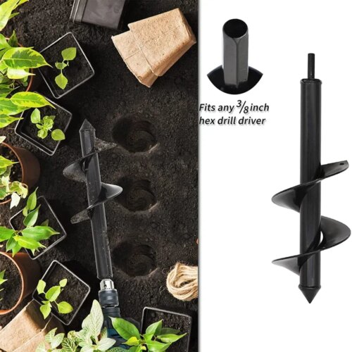 versatile earth planter spiral auger drill bit kit for effortless gardening and landscaping tasks - Image 7
