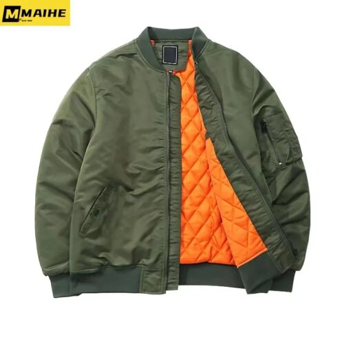 men's thickened bomber jacket casual military coat for autumn and winter in multiple colours - Image 4