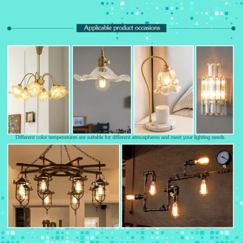 vintage led edison bulb warm white glass lamp with multiple wattage options for home decor - Image 7