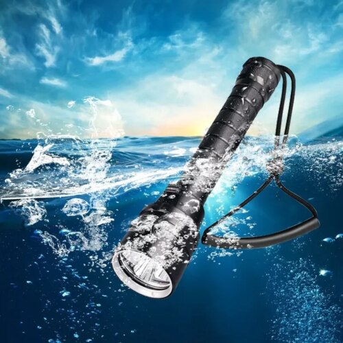 powerful led diving flashlight 8000lm waterproof underwater torch with 18650 battery support - Image 6