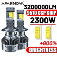 2300w led headlight 3200000lm high brightness car fog lamps 12v universal fit h1 h3 h4 h7 9005 9006