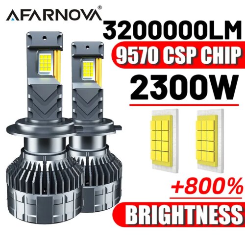 2300w led headlight 3200000lm high brightness car fog lamps 12v universal fit h1 h3 h4 h7 9005 9006