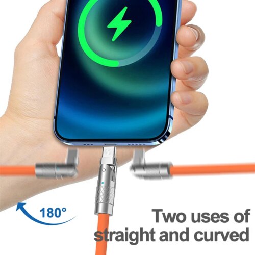 ultra fast 120w silicone usb c charger cable 6a for iphone 11 12 13 14 mini pro max - Image 3