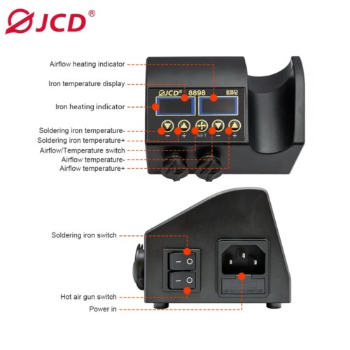 2 in 1 soldering station hot air gun rework welding tools for phone repair and electronics - Image 3