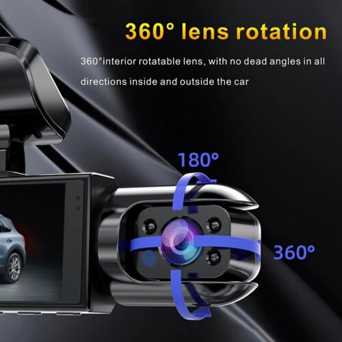 dual lens 1080p car dvr dash cam with wifi dual camera and parking monitor system - Image 5