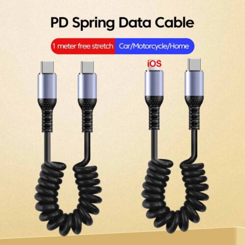 3 in 1 66W fast charging 90 degree usb type c cable for iphone and gaming devices - Image 3