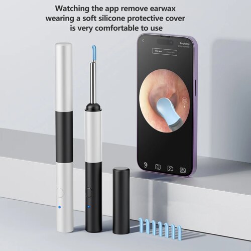 wireless ear otoscope with 3.5mm camera hd view ear cleaner tool for ios and android - Image 6