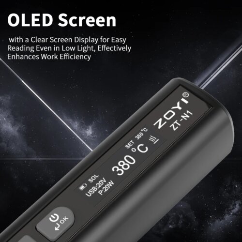 portable 96w smart soldering iron constant temperature welding pen for home repair and maintenance - Image 4