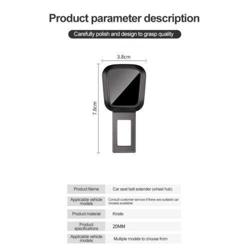 zinc alloy car seat belt clip extender for ultimate driving comfort and safety upgrade - Image 4